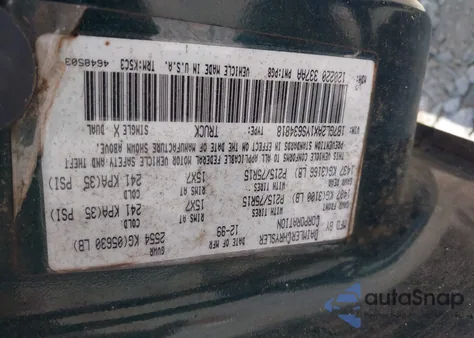 2000 Dodge Dakota Slt/Sport z USA, uszkodzony, nr VIN 1B7GL2AX1YS634818